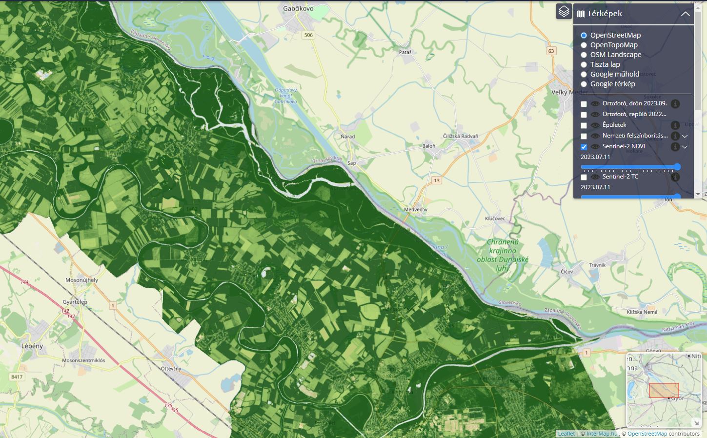 Normalizált vegetációs különbség index NDVI